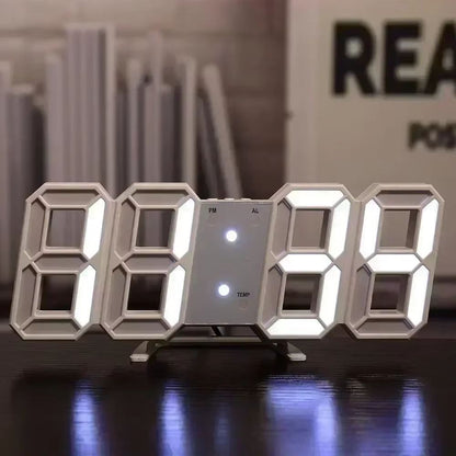 Modern LED Digital Wall  Desk Clock  Sleek Alarm Clock For Home  Office 7