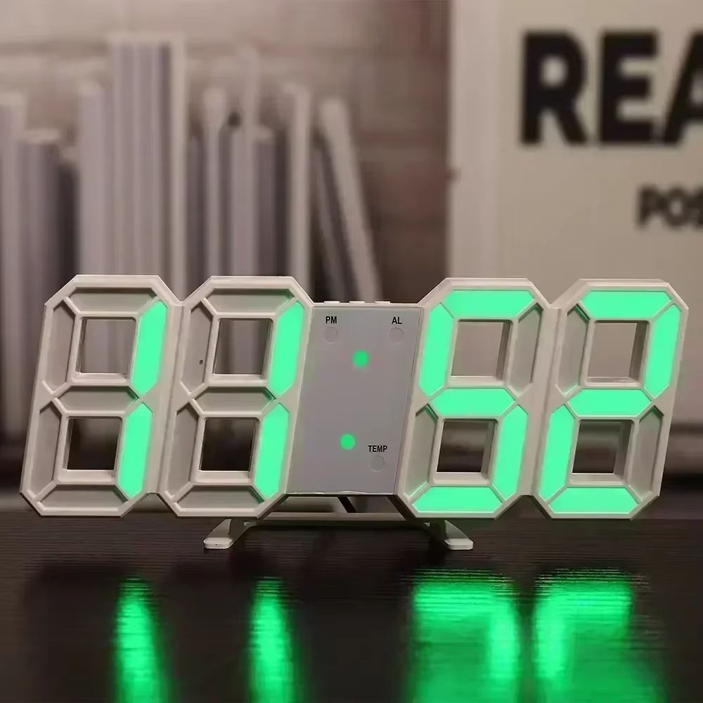 Modern LED Digital Wall  Desk Clock  Sleek Alarm Clock For Home  Office 8