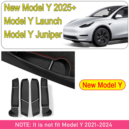Front And Rear Door Storage Organizer Tesla Model Y Juniper Handle Box Travel Accessories 6