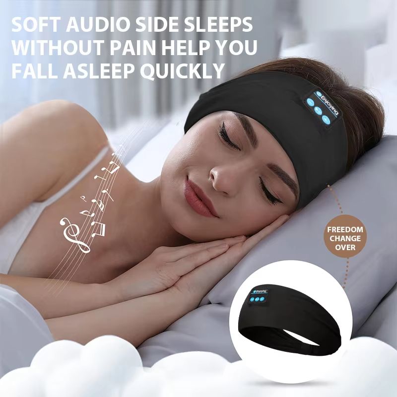 Wireless Bluetooth Sports Headband Headphones  Soft Elastic SweatResistant For Running Yoga  Sleep 1