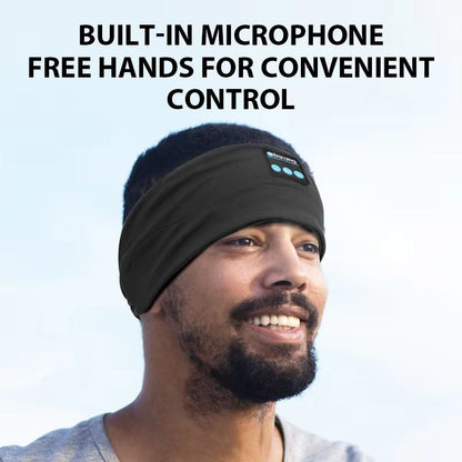 Wireless Bluetooth Sports Headband Headphones  Soft Elastic SweatResistant For Running Yoga  Sleep 3