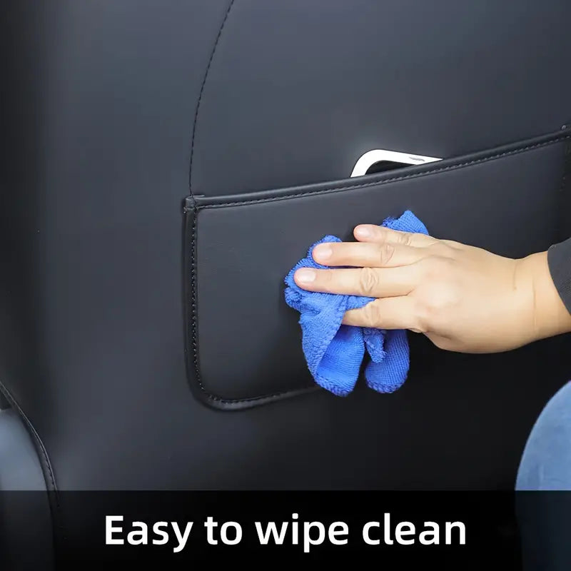 Leather Car Seat Back Protector for Tesla Y, Anti Kick Mat, Full Seat Cover Anti Scratch Pad, Premium Car Interior