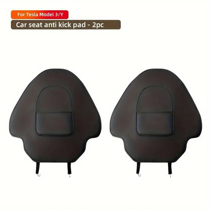 Leather Car Seat Back Protector for Tesla Y, Anti Kick Mat, Full Seat Cover Anti Scratch Pad, Premium Car Interior