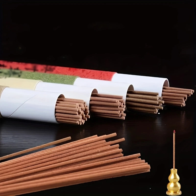 Natural Sandalwood Incense Sticks, Home Aroma Incense, Buddha Prayer Incense for Meditation and Blessing Ceremony