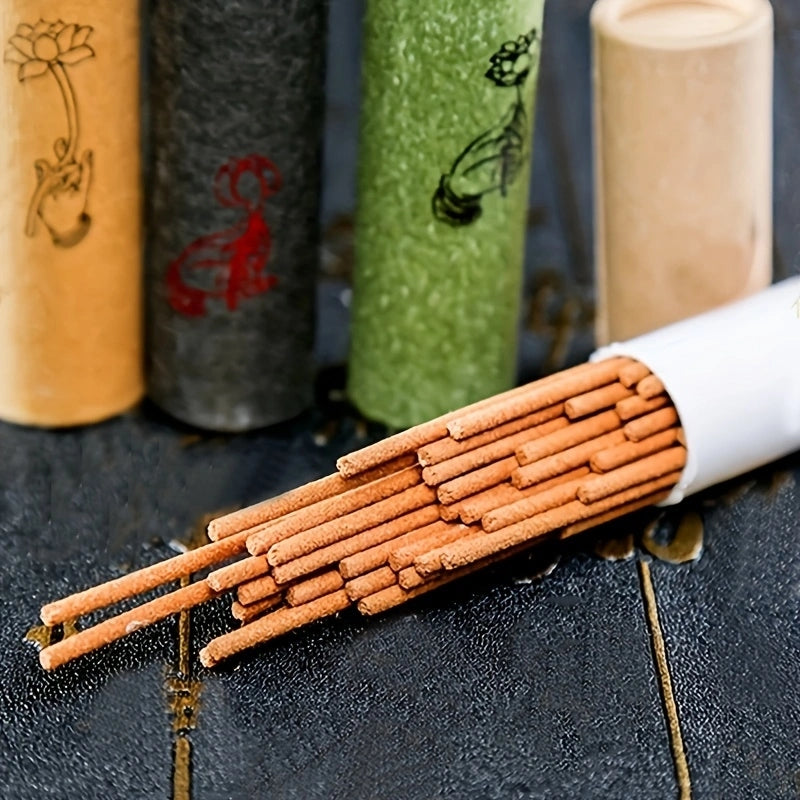 Natural Sandalwood Incense Sticks, Home Aroma Incense, Buddha Prayer Incense for Meditation and Blessing Ceremony