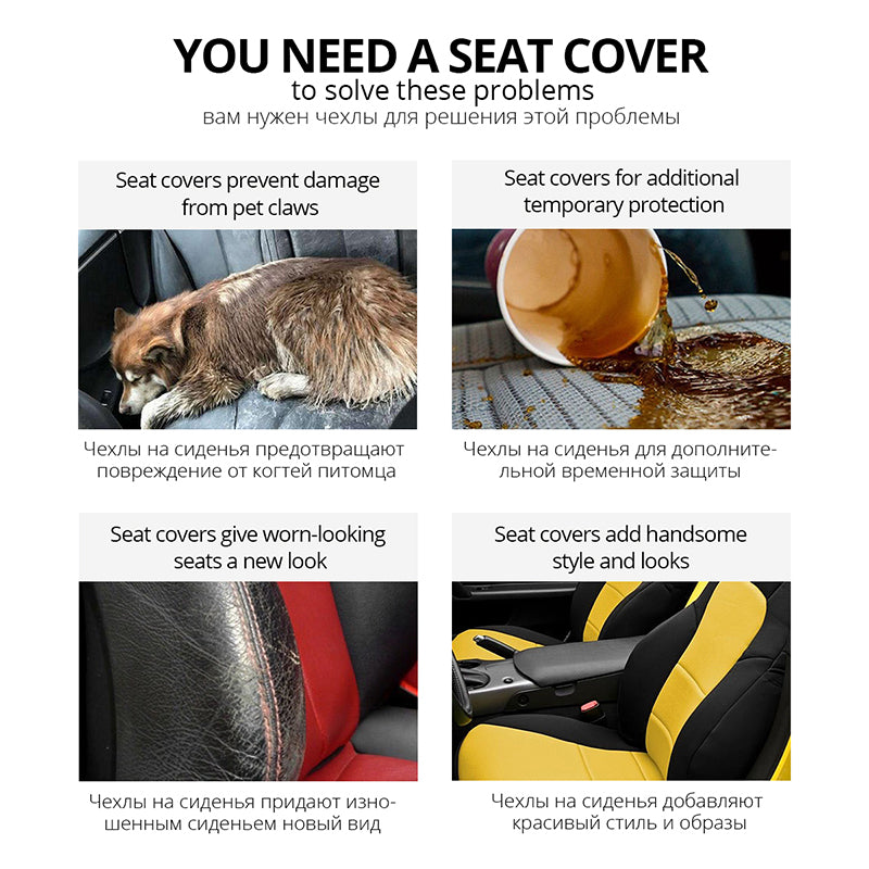 Universal Car Organizer Brand Embroidery Car Seat Covers Set Luxury Auto Interior Upgrade 4