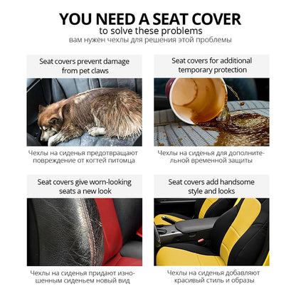 Universal Car Organizer Brand Embroidery Car Seat Covers Set Luxury Auto Interior Upgrade 4