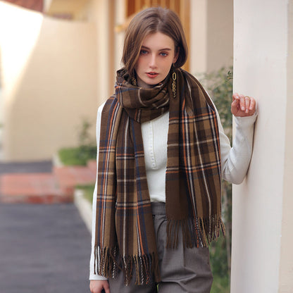 Warm Plaid Long Wrap Shawl For Women Soft Scottish Style Tartan Scarf Perfect Gift For Mom Wife Or  2