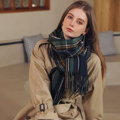 Warm Plaid Long Wrap Shawl For Women Soft Scottish Style Tartan Scarf Perfect Gift For Mom Wife Or  5