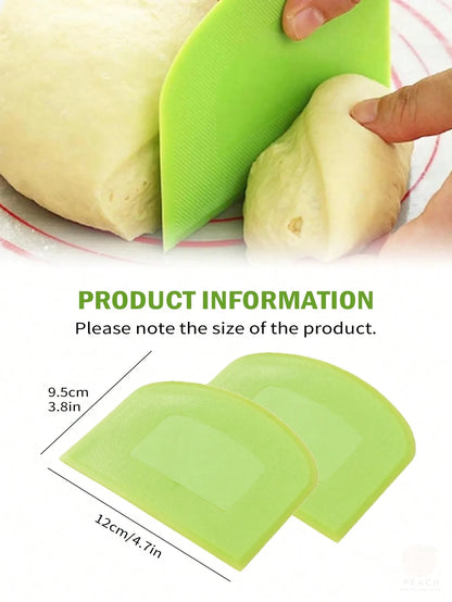 Flexible Bench Dough Cutter, Food-safe Plastic Dough Scraper Bowl, Multipurpose Food Scrappers for Bread Dough