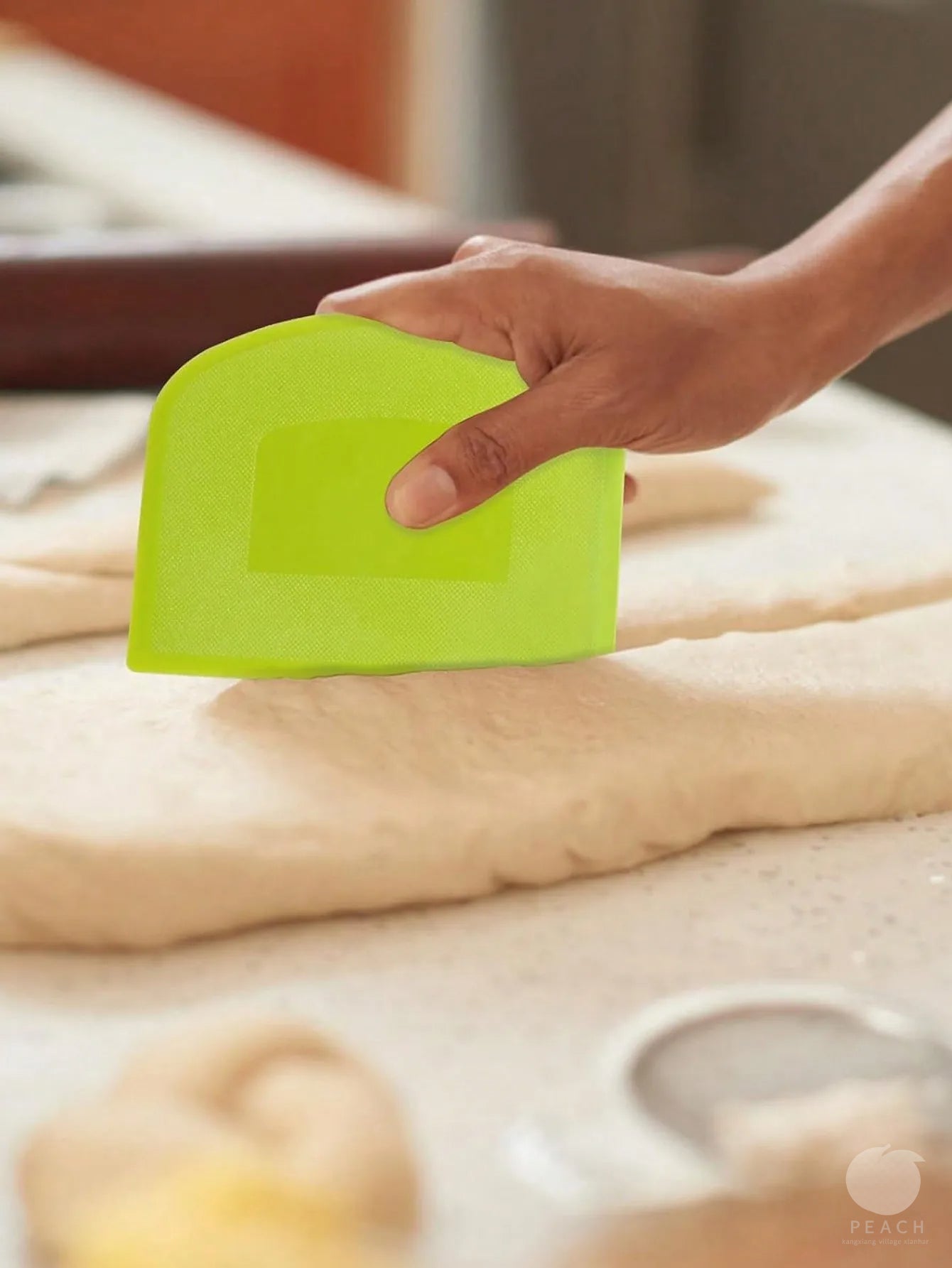 Flexible Bench Dough Cutter, Food-safe Plastic Dough Scraper Bowl, Multipurpose Food Scrappers for Bread Dough