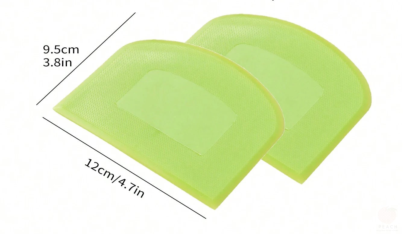 Flexible Bench Dough Cutter, Food-safe Plastic Dough Scraper Bowl, Multipurpose Food Scrappers for Bread Dough