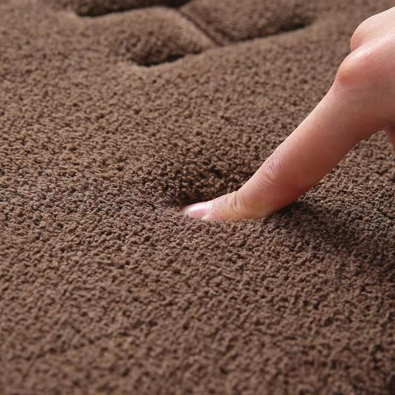 Memory Foam Carpet Faux Cashmere Anti Slip Mat Coral Fleece Floor Mat Super Absorbent Bathroom And  2