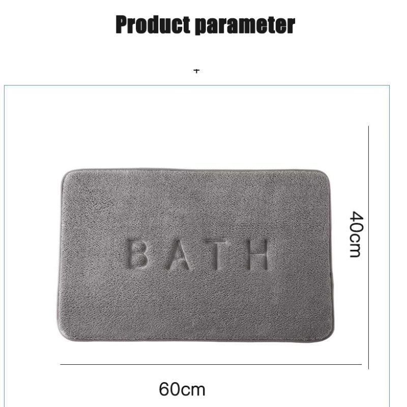 Memory Foam Carpet Faux Cashmere Anti Slip Mat Coral Fleece Floor Mat Super Absorbent Bathroom And  3