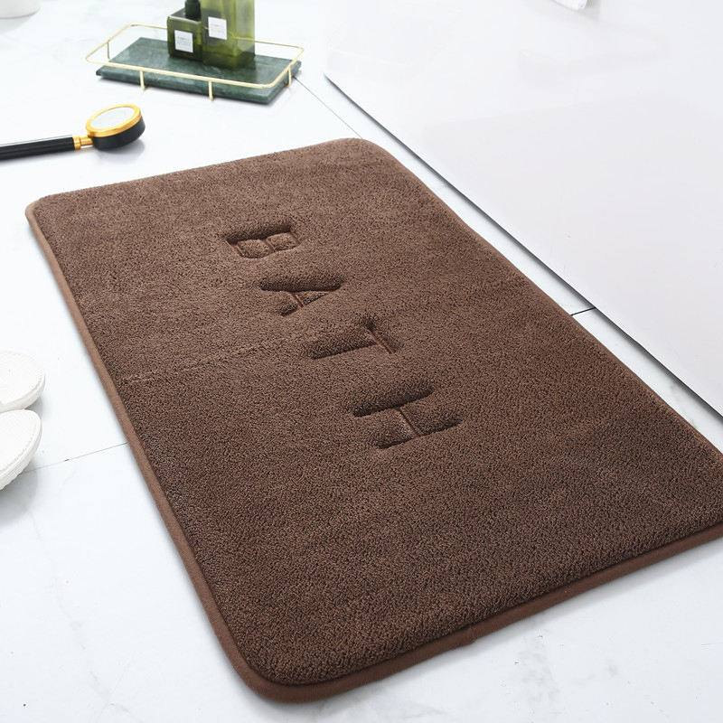 Memory Foam Carpet Faux Cashmere Anti Slip Mat Coral Fleece Floor Mat Super Absorbent Bathroom And  7