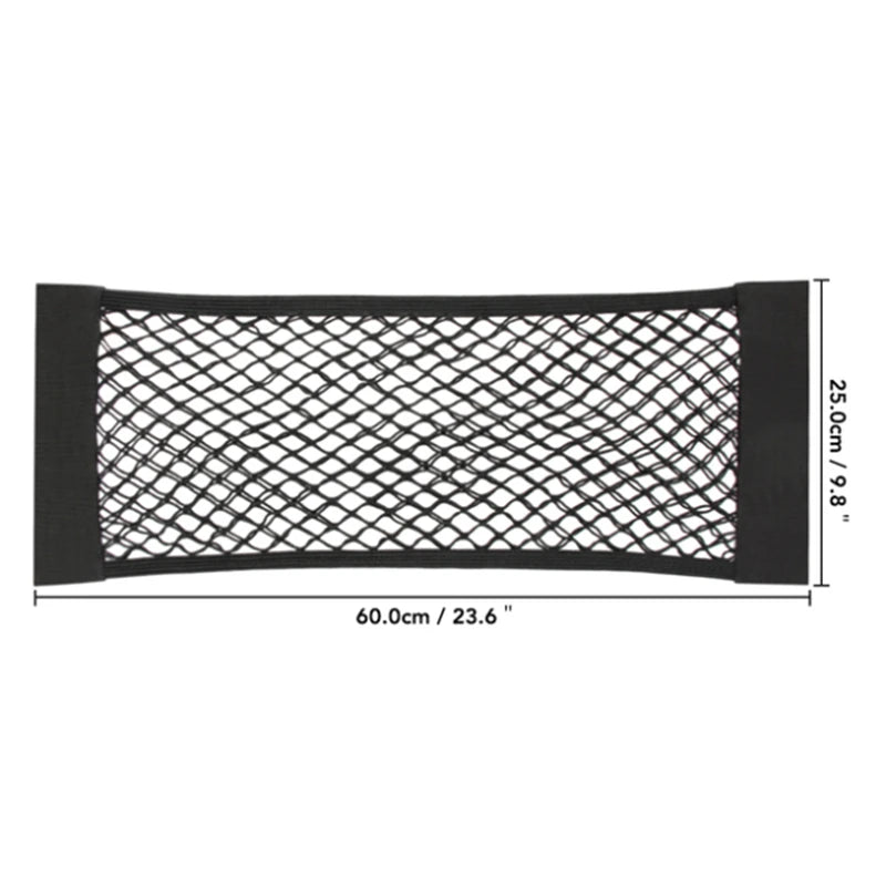 Elastic Car Seat Trunk Net Rear Storage Box Organizer Magic Sticker Auto Interior Gadget 8