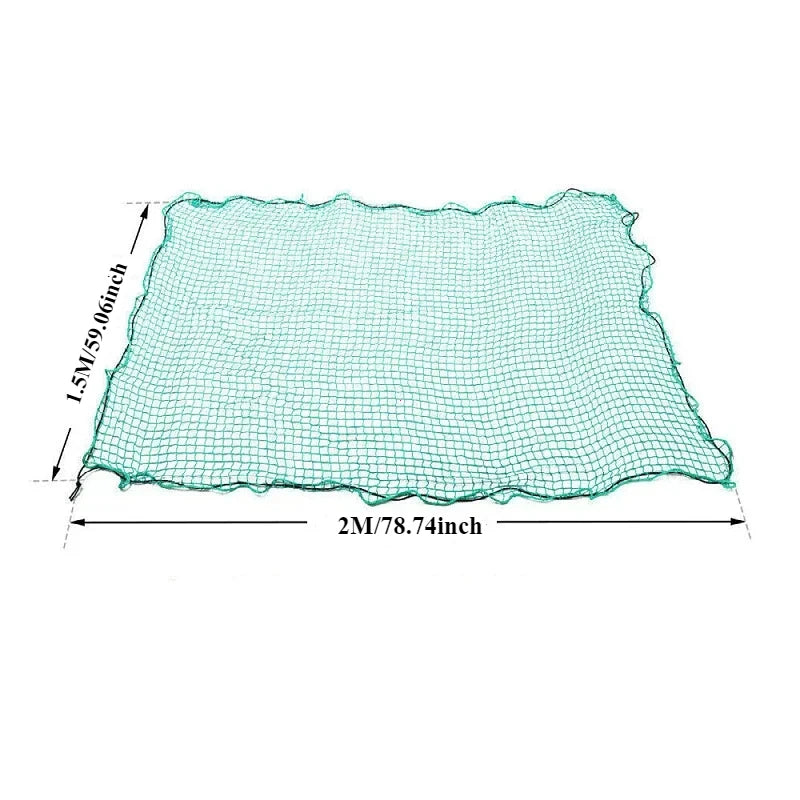 Green Truck Cargo Accessories, Universal Car Roof Net, Heavy Duty Polyethylene Trailer Mesh Cover for Luggage Storage