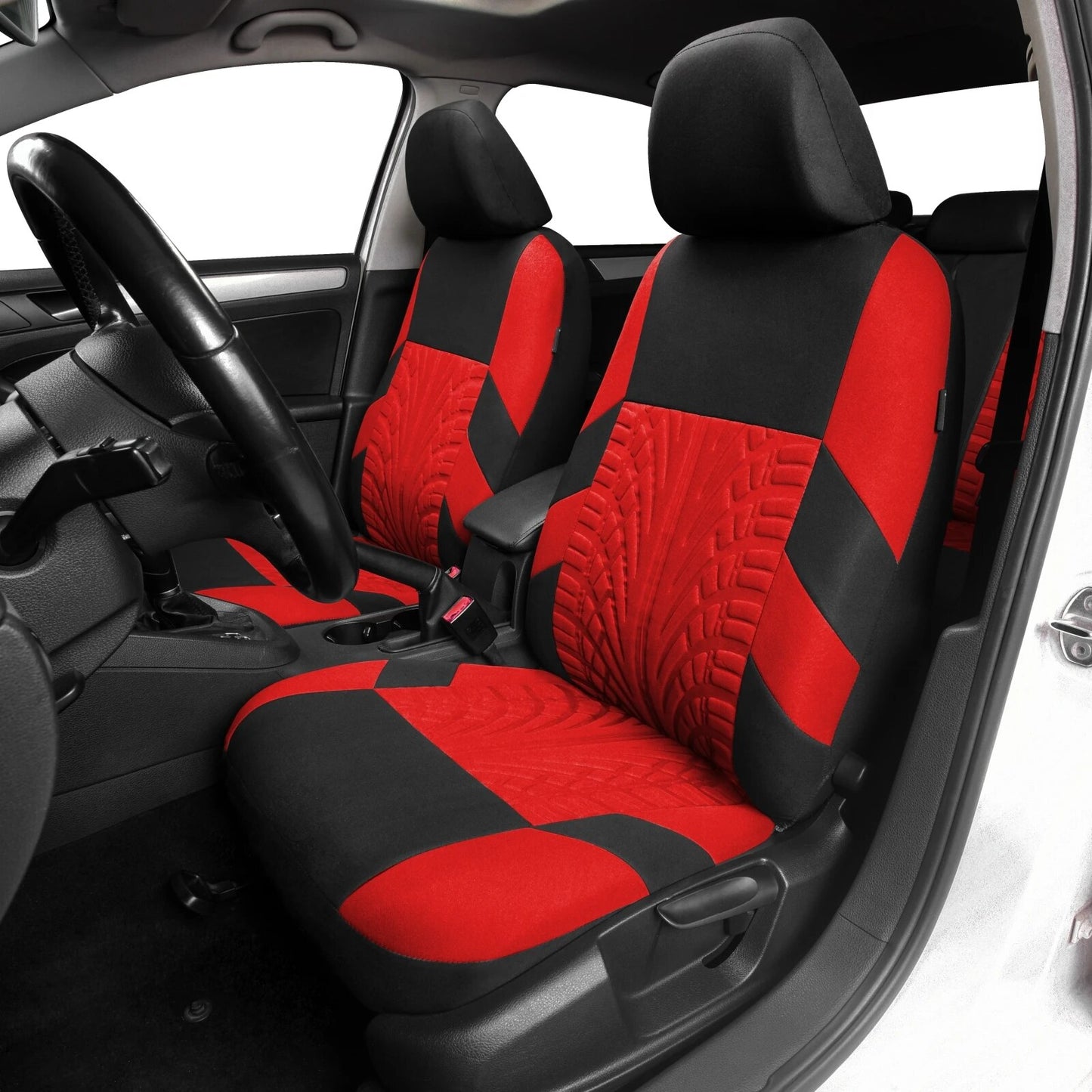 Universal Car Seat Covers Full Set Front Split Rear SUV Sedan Van Cloth Automotive Interior Covers 1