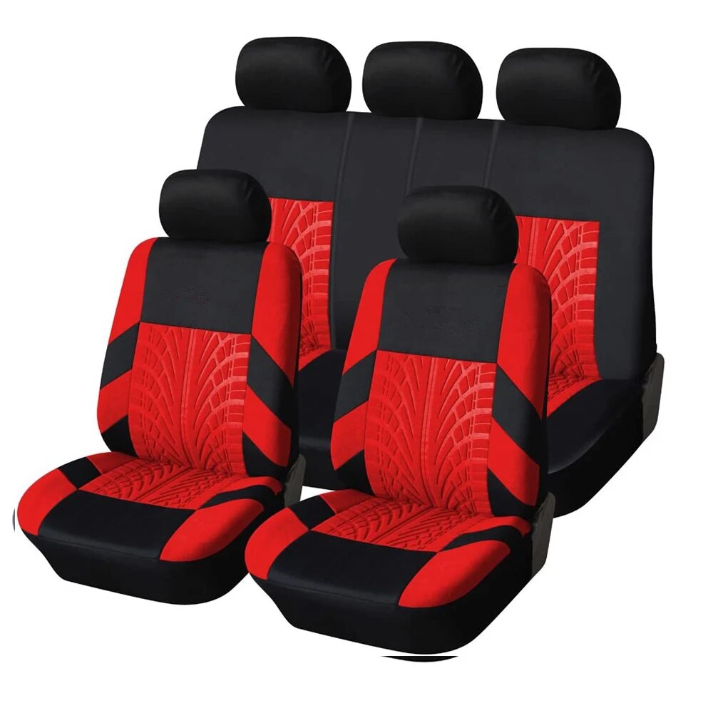 Universal Car Seat Covers Full Set Front Split Rear SUV Sedan Van Cloth Automotive Interior Covers 5