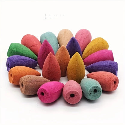 Backflow Incense Cones, Mixed Flavor Natural Incense, Floral Lavender, Aloes Fragrance for Meditation and Relaxation