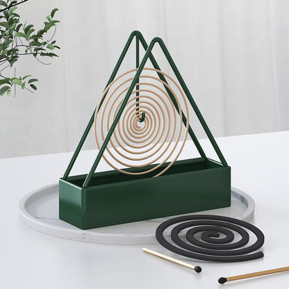 Modern Iron Incense Holder, Coil Incense Burner Frame, Mosquito Repellent Rack for Home, Bedroom, Patio
