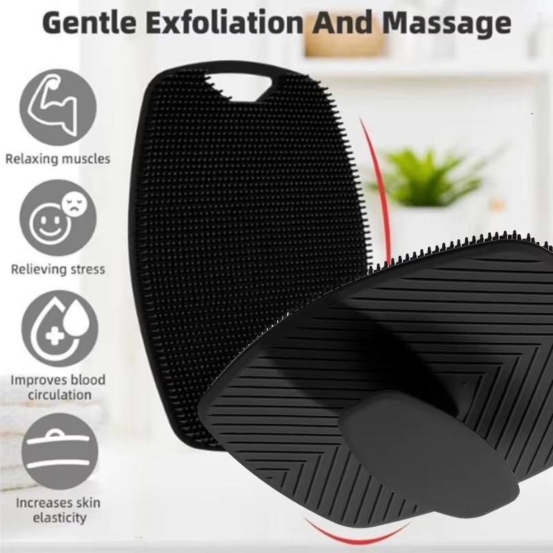 Silicone Exfoliating Bath Brush  Body Scrubber  Gentle Massage  Deep Clean 4