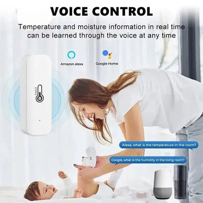 Smart WiFi Temperature  Humidity Sensor  Compatible With Alexa  Google Home 1