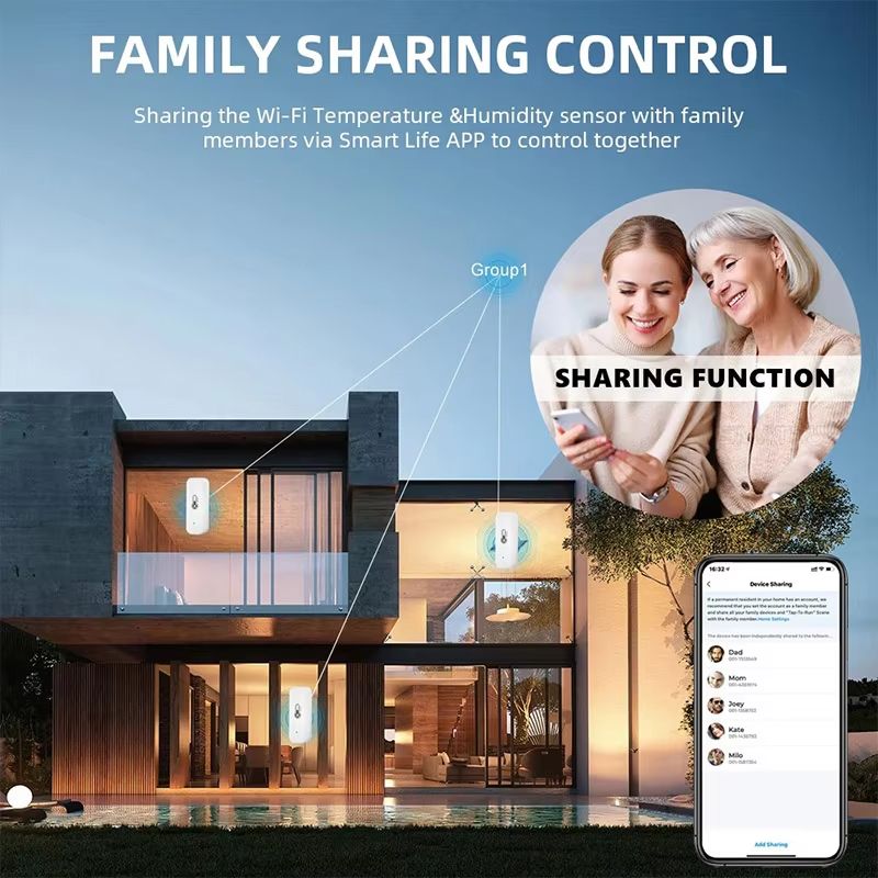 Smart WiFi Temperature  Humidity Sensor  Compatible With Alexa  Google Home 3
