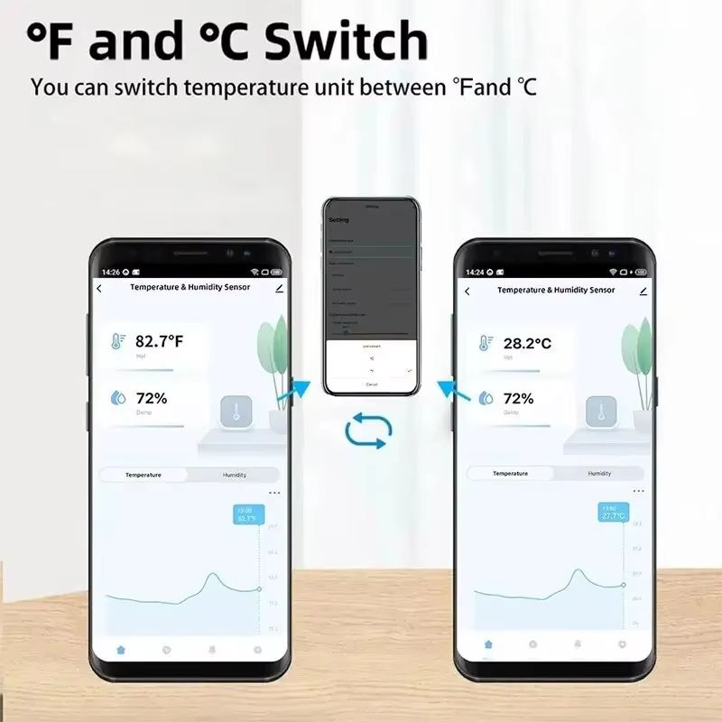 Smart WiFi Temperature  Humidity Sensor  Compatible With Alexa  Google Home 4