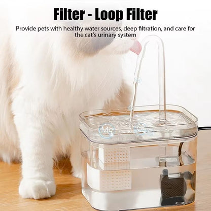 Ultra-Quiet USB Recirculating Cat Water Fountain with Auto-Filter – For Clean, Fresh Pet Hydration