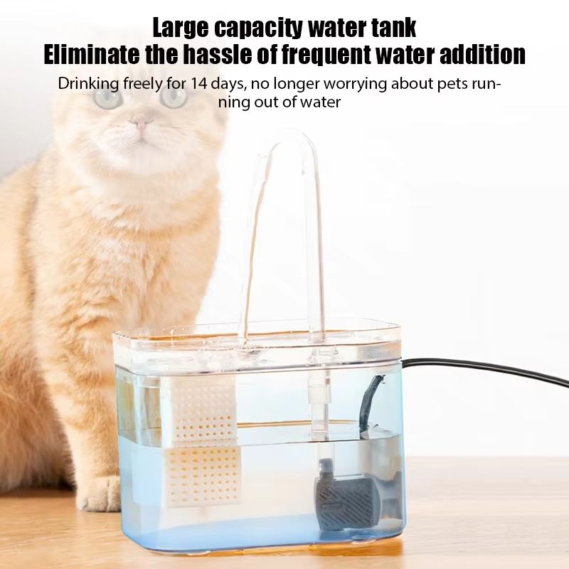 UltraQuiet USB Recirculating Cat Water Fountain With AutoFilter  For Clean Fresh Pet Hydration 1