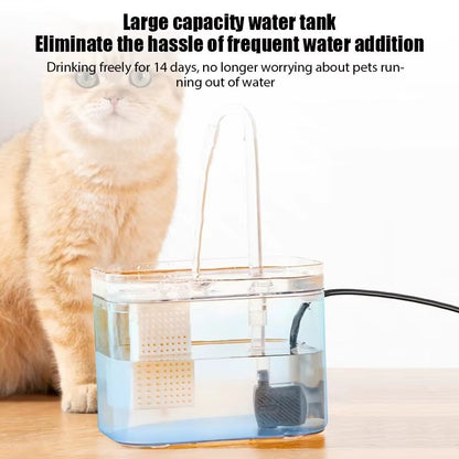 UltraQuiet USB Recirculating Cat Water Fountain With AutoFilter  For Clean Fresh Pet Hydration 1