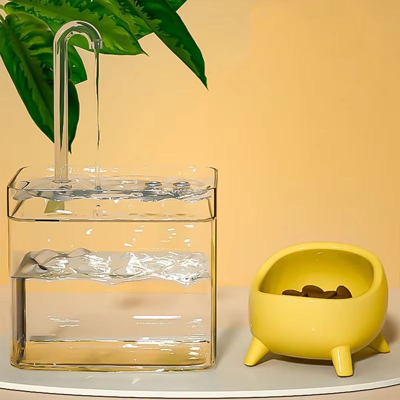 UltraQuiet USB Recirculating Cat Water Fountain With AutoFilter  For Clean Fresh Pet Hydration 2
