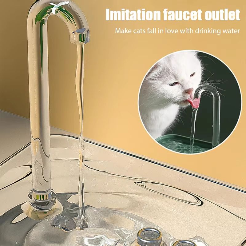 UltraQuiet USB Recirculating Cat Water Fountain With AutoFilter  For Clean Fresh Pet Hydration 3