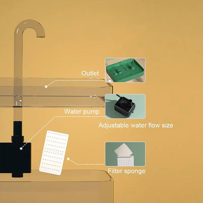 UltraQuiet USB Recirculating Cat Water Fountain With AutoFilter  For Clean Fresh Pet Hydration 5