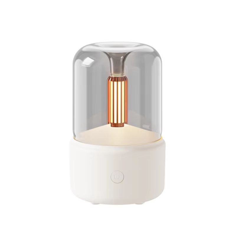 120 ML Candlelight Aroma Diffuser  CoolMist Humidifier  USB Rechargeable Home Night Light For Relax 6