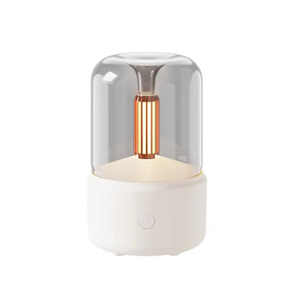 120 ML Candlelight Aroma Diffuser  CoolMist Humidifier  USB Rechargeable Home Night Light For Relax 6