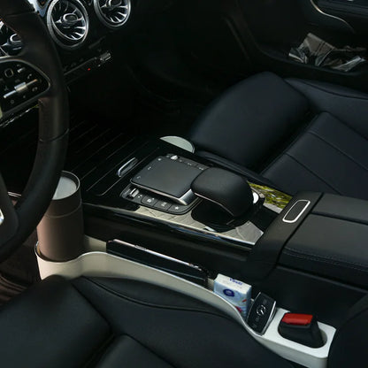 Multifunctional Car Seat Organizer, Cup Holder Box for Front and Rear Seats, Interior Storage