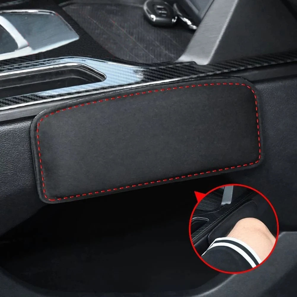 Car Knee Pad Cushion Suede Memory Foam Pillow Comfortable Leg Rest Elastic Auto Headrest Car Access 4