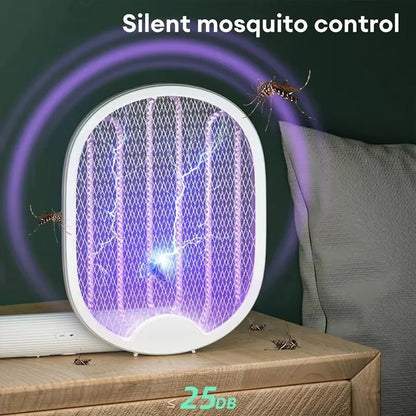 Foldable USB Rechargeable Mosquito Swatter  UV Light Bug Zapper 1
