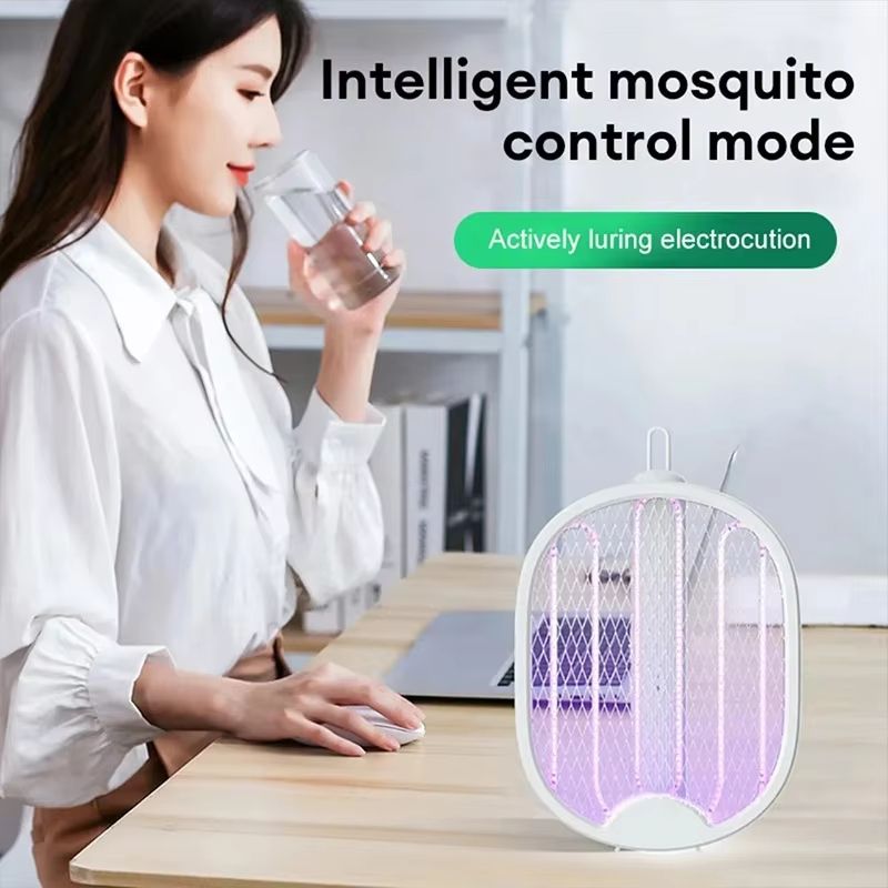 Foldable USB Rechargeable Mosquito Swatter  UV Light Bug Zapper 4