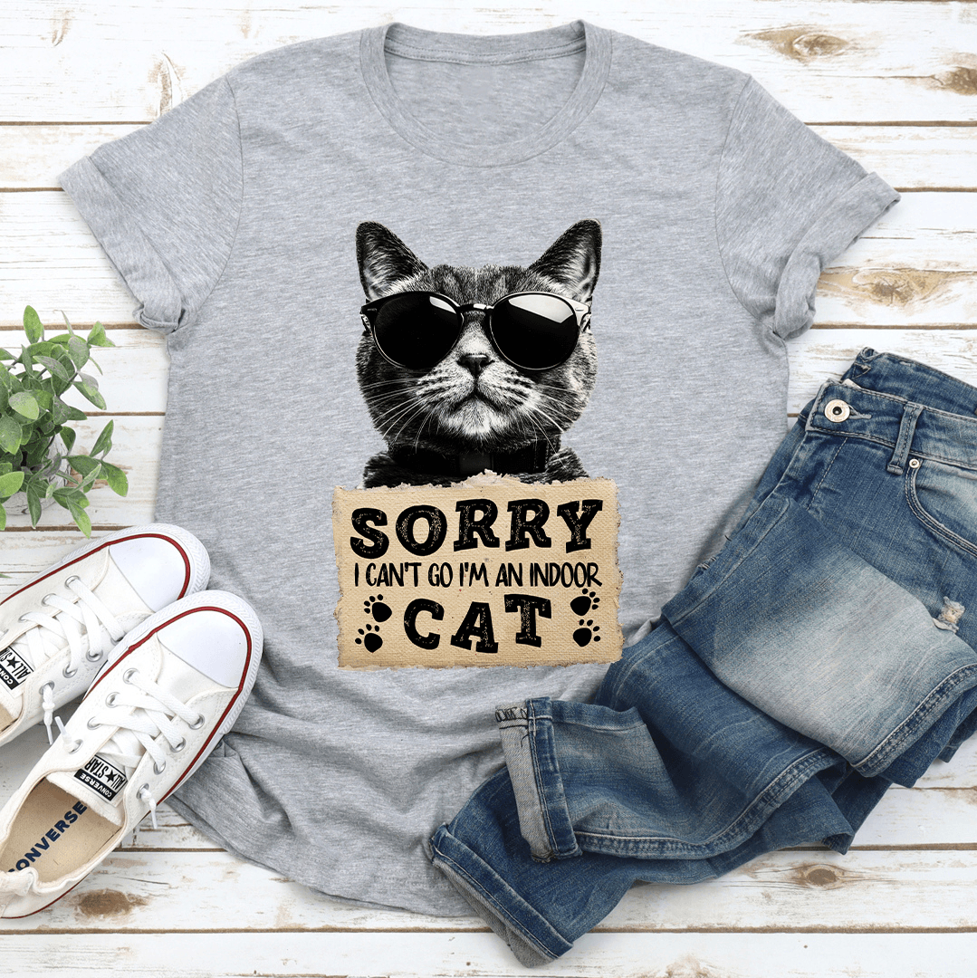 Sorry I Cant Go Im An Indoor Cat Tee 2