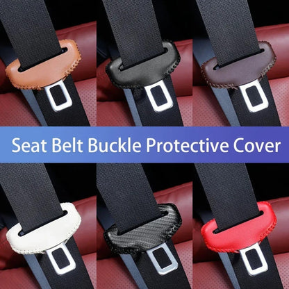 PU Leather Car Seat Belt Protector, Universal Anti-collision Buckle Cover, Wear-resistant Car Interior Case