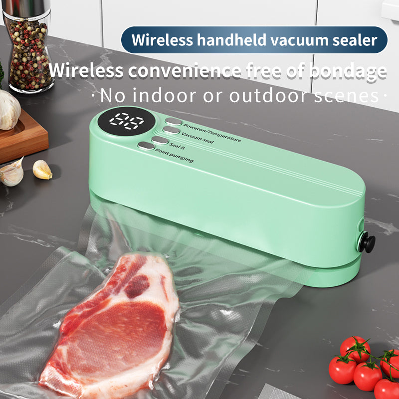 Charging Mini Wireless Vacuum Sealing Machine, Fully Automatic Food Sealer, Small Portable Household Plastic Packaging