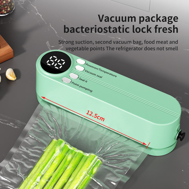 Charging Mini Wireless Vacuum Sealing Machine, Fully Automatic Food Sealer, Small Portable Household Plastic Packaging