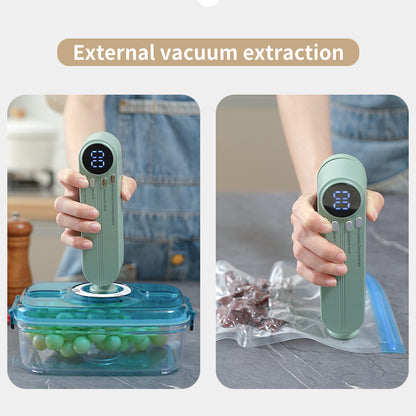 Charging Mini Wireless Vacuum Sealing Machine, Fully Automatic Food Sealer, Small Portable Household Plastic Packaging