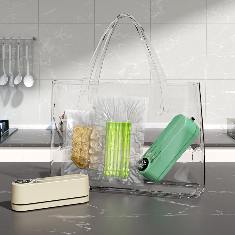 Charging Mini Wireless Vacuum Sealing Machine, Fully Automatic Food Sealer, Small Portable Household Plastic Packaging