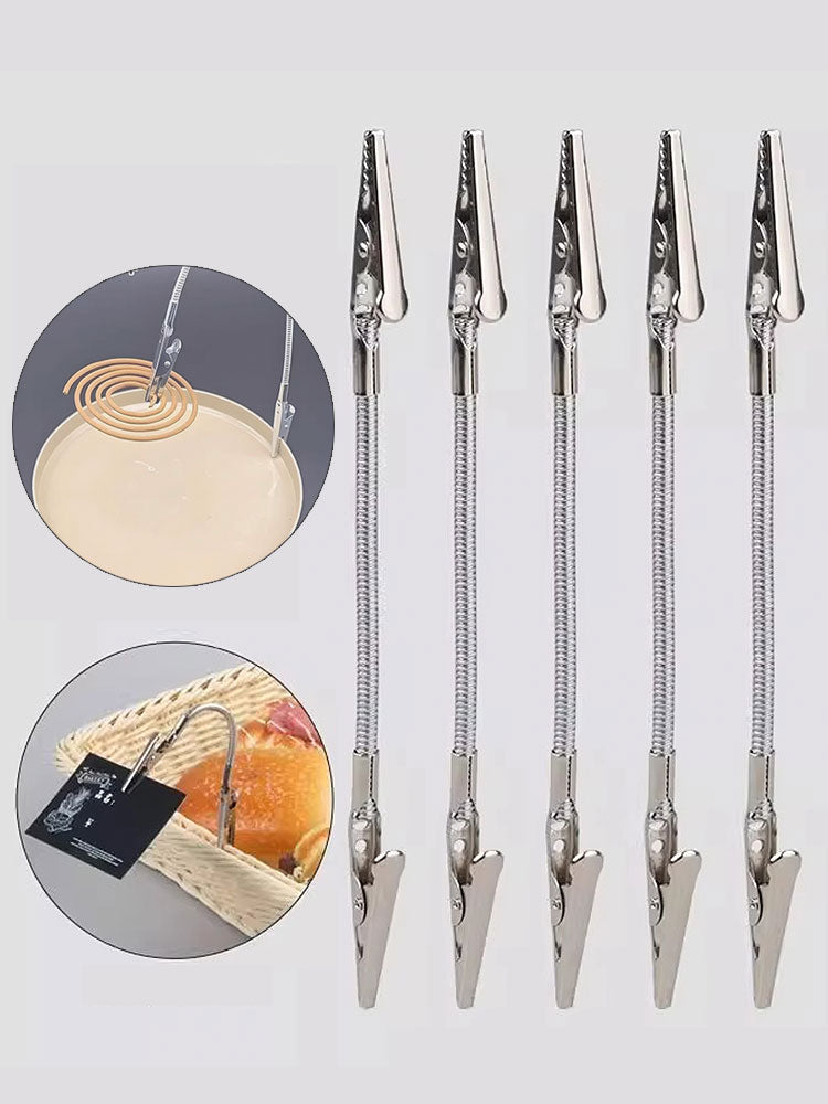 Double Headed Metal Clip, Crocodile Mosquito Coil Clip, Bendable Advertising Label Clip, Clip for Aromatic Metal Clip