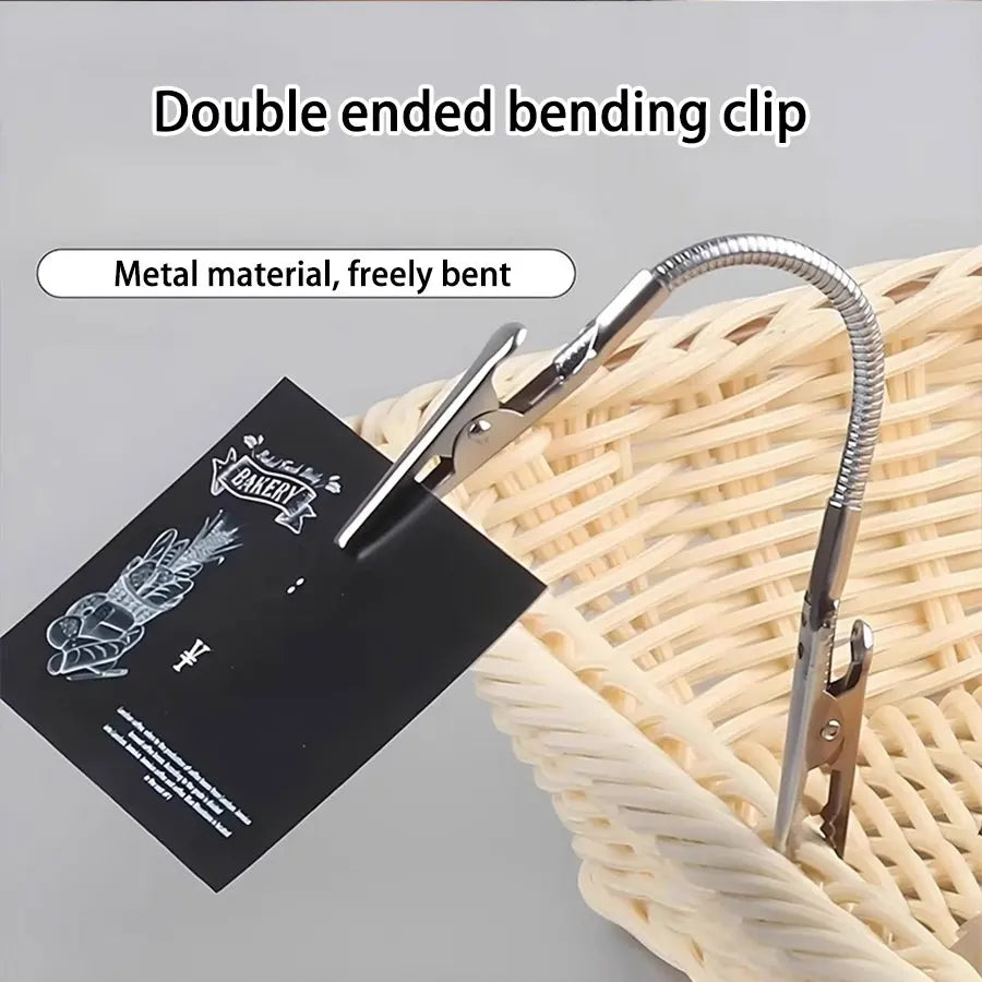 Double Headed Metal Clip, Crocodile Mosquito Coil Clip, Bendable Advertising Label Clip, Clip for Aromatic Metal Clip