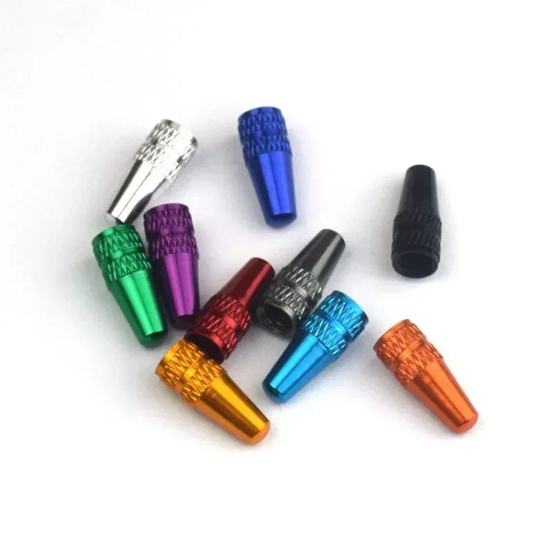 Durable Aluminum Alloy FV Presta Valve Covers, Bike Tire Caps for Road MTB Track Racing Cycling Accessories